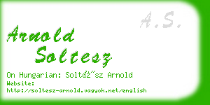 arnold soltesz business card